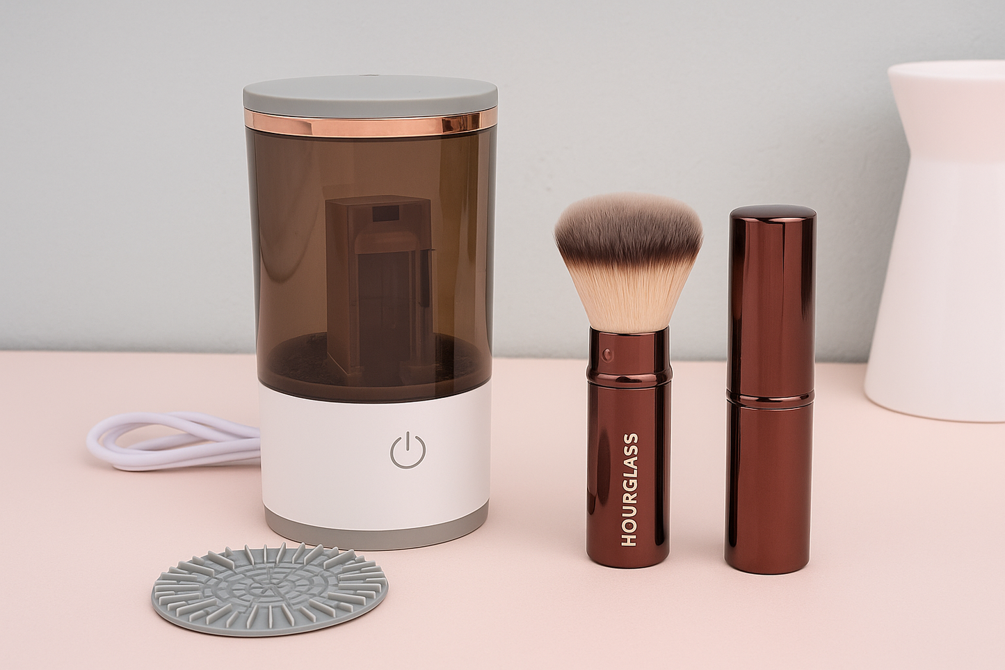 women eye shadow brush cleaner