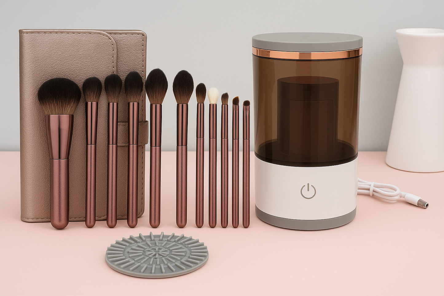 women eye shadow brush cleaner